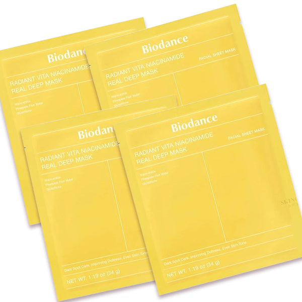 Biodance  Radiant Vita Niacinamide Real Deep Mask 4 Piecs