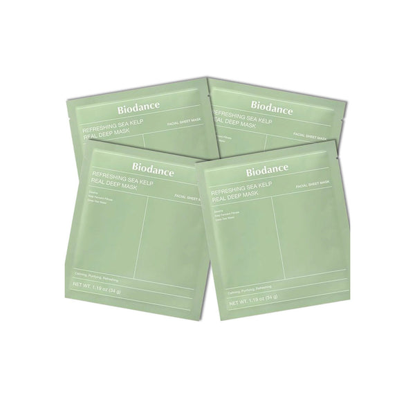 Biodance - Refreshing Sea Kelp Real Deep Mask 4 piece