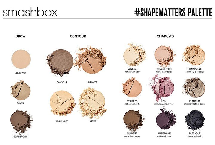 Smashbox : #SHAPE MATTERS 3 IN 1 PALETTE FOR EYES, BROWS+ CHEEKS - Brand hub pakistan